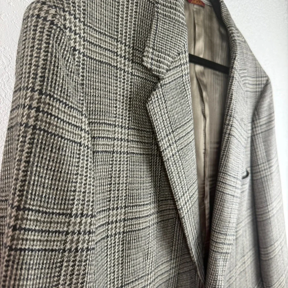 Vintage Eclectic Grandpa Corbin Harolds Glen Plaid Sport Coat Blazer Made in USA - Picture 5 of 11